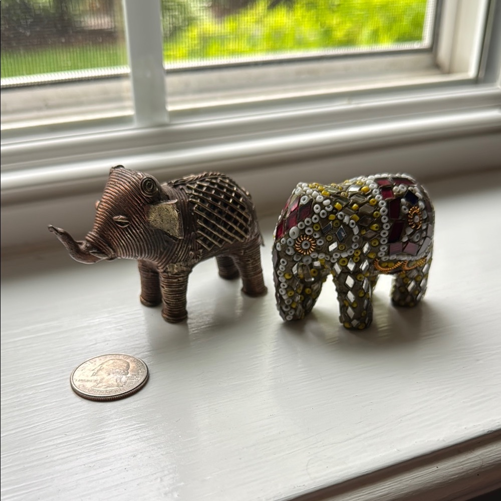 Decorative Elephant Figurines (pair)